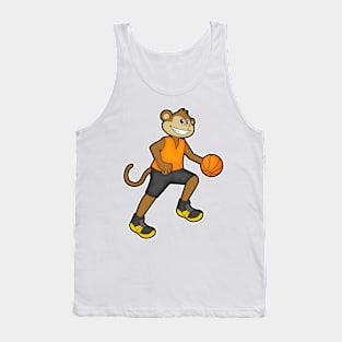 Monkey at Basketball Sports Tank Top